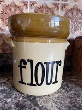 Pottery flour storage jar - storage, by