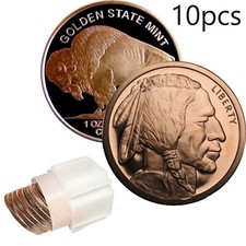 10 x 1oz Copper Rounds Buffalo
