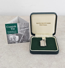 Cornish Tin South Crofty Tin Mine Pin Badge - Case And Certificate