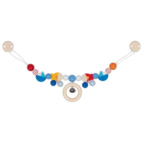 Wooden baby pram chain - wooden,