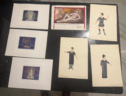 Big lot watercolors drawings - big,