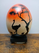 Vintage Painted With Ostriches