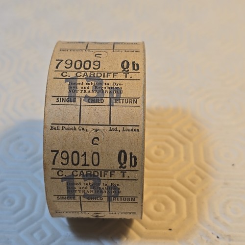 Vintage cardiff bus ticket - vintage,