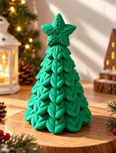 Knitted christmas tree - knitted,