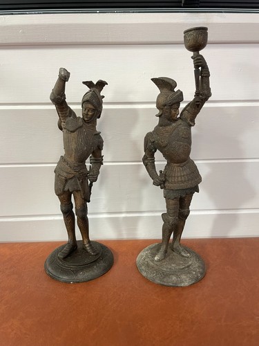 Pair antique knight - of,
