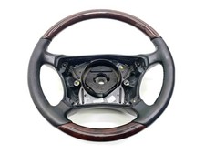 1999 Mercedes Benz S W220 Leather Wood Steering Wheel 104318000