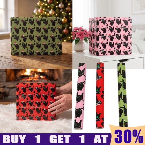 Black cat print - christmas, gift