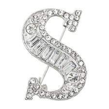 Letters Brooch Pins, Letter S