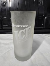 Very Rare Vintage Limited Edition Fosters Ice Glass In Frosted Glass