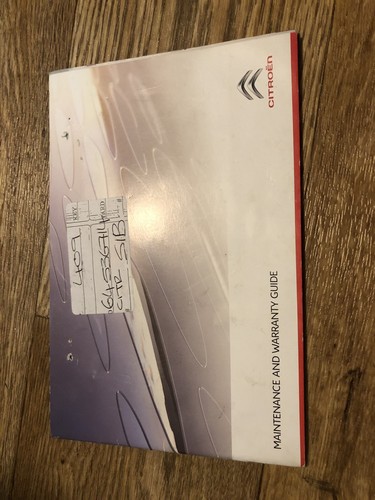 Citroen mk2 service booklet - c3,