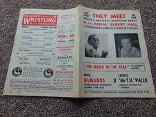 British wrestling programme (Pat Roach, Steve Logan, Bristol 15/6/67)