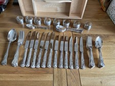 EPNS A1 Kings Pattern Vintage Cutlery In Unused Condition With Cutlery Tray