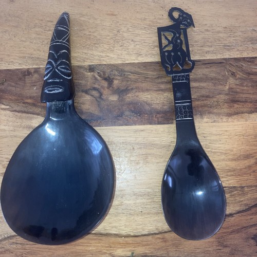 Two vintage hand carved - two,