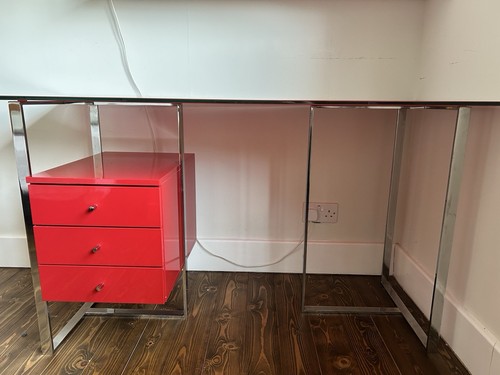 Glass topped desk - glass,