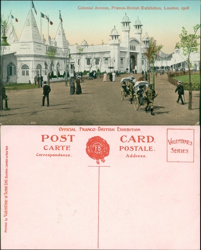 Postcard 1908 london colonial - postcard,