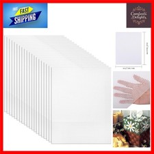 Versatile 20-Pack Clear Mesh Canvas Sheets - Ideal for Knitting and Embroidery