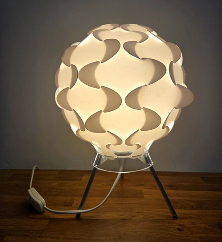 White table lamp with - white,