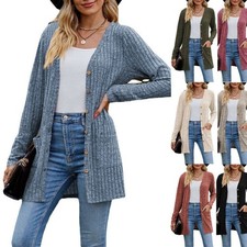 Womens Ladies Chunky Cable