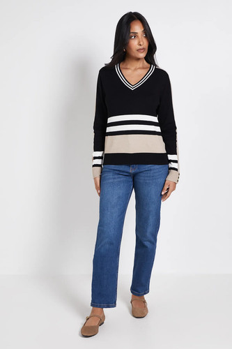 Wallis black knitted top - black,