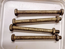 4 off  5/16" WHITWORTH X 4" Bolts with hexagonal nuts