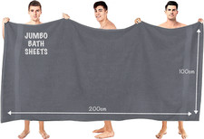 Extra Large Jumbo Bath Sheet Pure Egyptian Cotton Big Towels Super Soft XL Towel