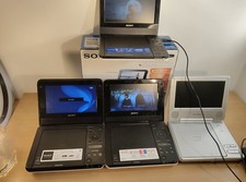 JOB LOT X4 PORTABLE DVD PLAYER   ( 3 SONY + 1 SALORA ) READ DESCRIPTION