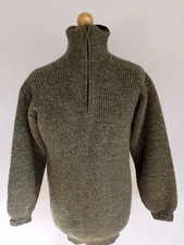 BARBOUR TYNE 1/4 ZIP WOOL CHUNKY KNIT JUMPER SWEATER PULLOVER MENS LARGE 