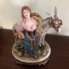 Tiche porcelain figurine Antique Repaired Rare HTF Vintage Ceramic 