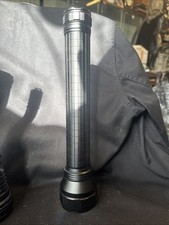 TATTU D3 LED Torch Heavy-Duty Tactical 3-Cell Waterproof Black Torch