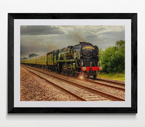 Steam train framed - steam,