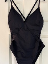 Ted Baker Maabel Black Mesh Detail Swimsuit size 10 - good condition