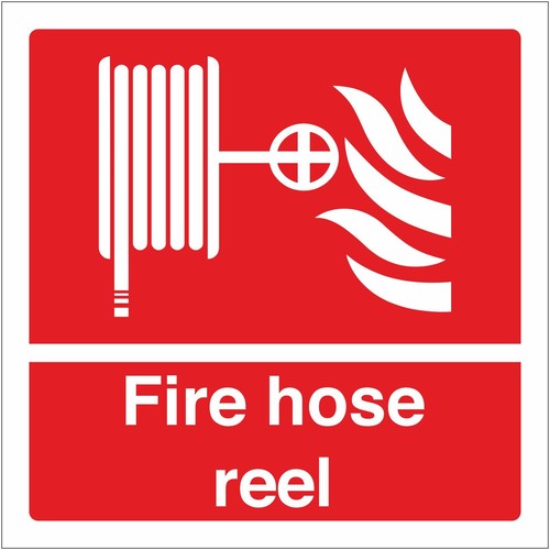 Fire hose reel safety - fire, sign