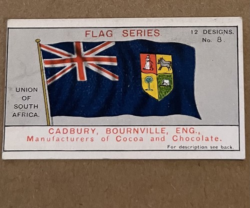 Cadbury cigarette card flag - card,