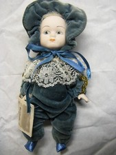 Porcelain Girl Doll. Green