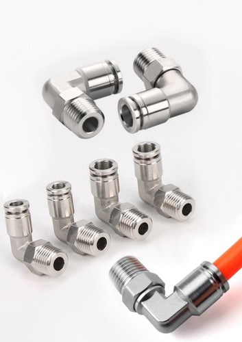 Metal metric swivel - metric, elbow
