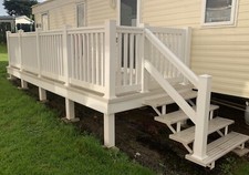 Static Caravan Decking 16x6Ft Side Decking UPVC
