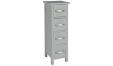 4 Drawer Bathroom Storage Unit - Grey