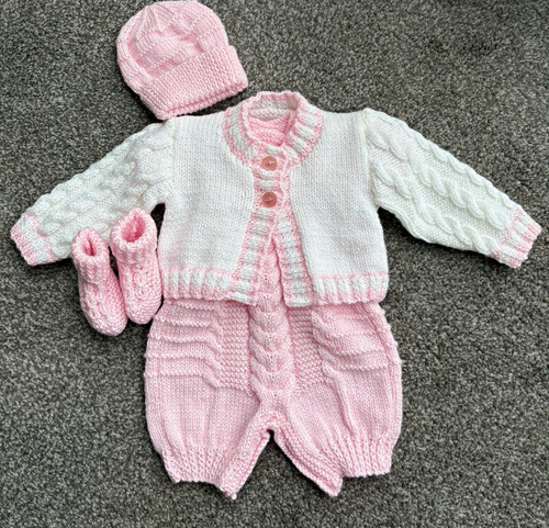 Hand knitted baby pink - hand,
