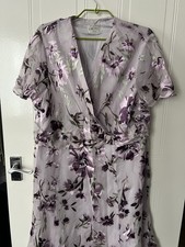 Gorgeous Eastex Floral Lined Silk Blend Dress,size 18