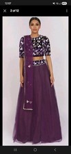 Purple Velvet Lengha