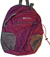Mountain Warehouse Backpack Rucksack Burgundy/Maroon Hiking Daypack Mesh Side