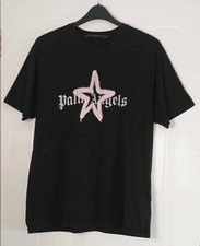 Palm Angels Pink Star Sprayed T-Shirt Unisex Size XXL