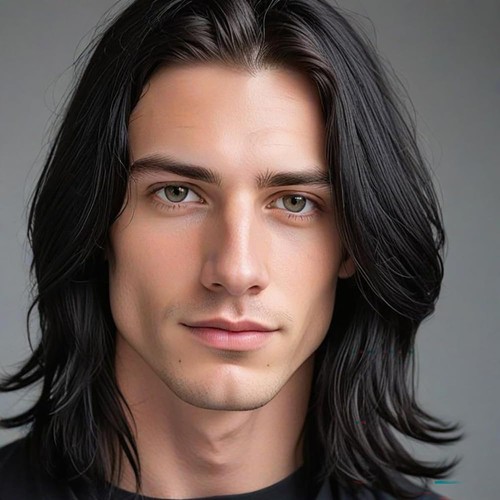 Short straight black wigs - short, for
