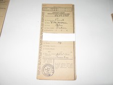 BOH 838, 1935 Vauxhall 14hp Vintage Buff Log Book Registration