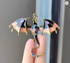 Enamel and Rhinestone Dragon