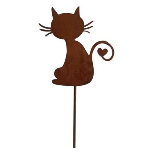 Rustic metal sitting cat - sitting,
