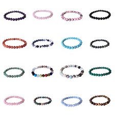 Natural Crystal Healing Chakra Gemstone Bead Bracelet