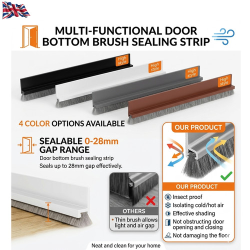 Door draught excluder brush - door,