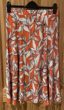 Damart Orange Leaf Print Midi