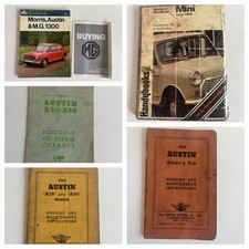 AUSTIN Owners Maintenane Handbooks  MG Mini 8 & 10 A70-90 A50-55 Repair Charges